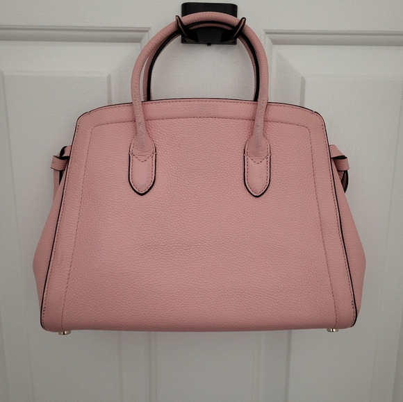 Kate Spade Knott Medium Satchel with Crossbody Strap Pink VGUC - Picture 9 of 11